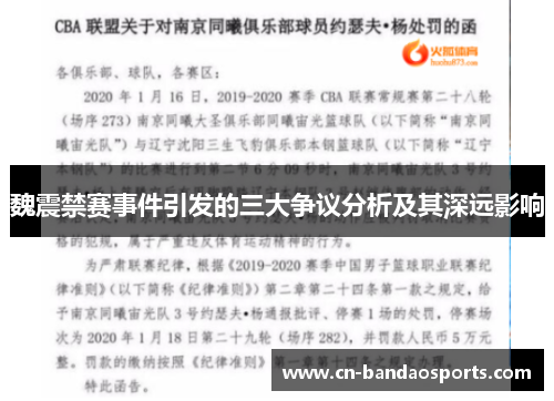 魏震禁赛事件引发的三大争议分析及其深远影响